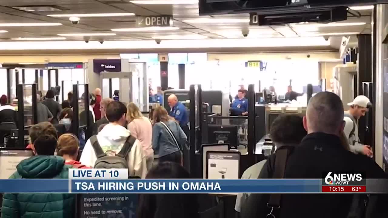 TSA at Eppley Airfield raising wages, looking for dozens of employees