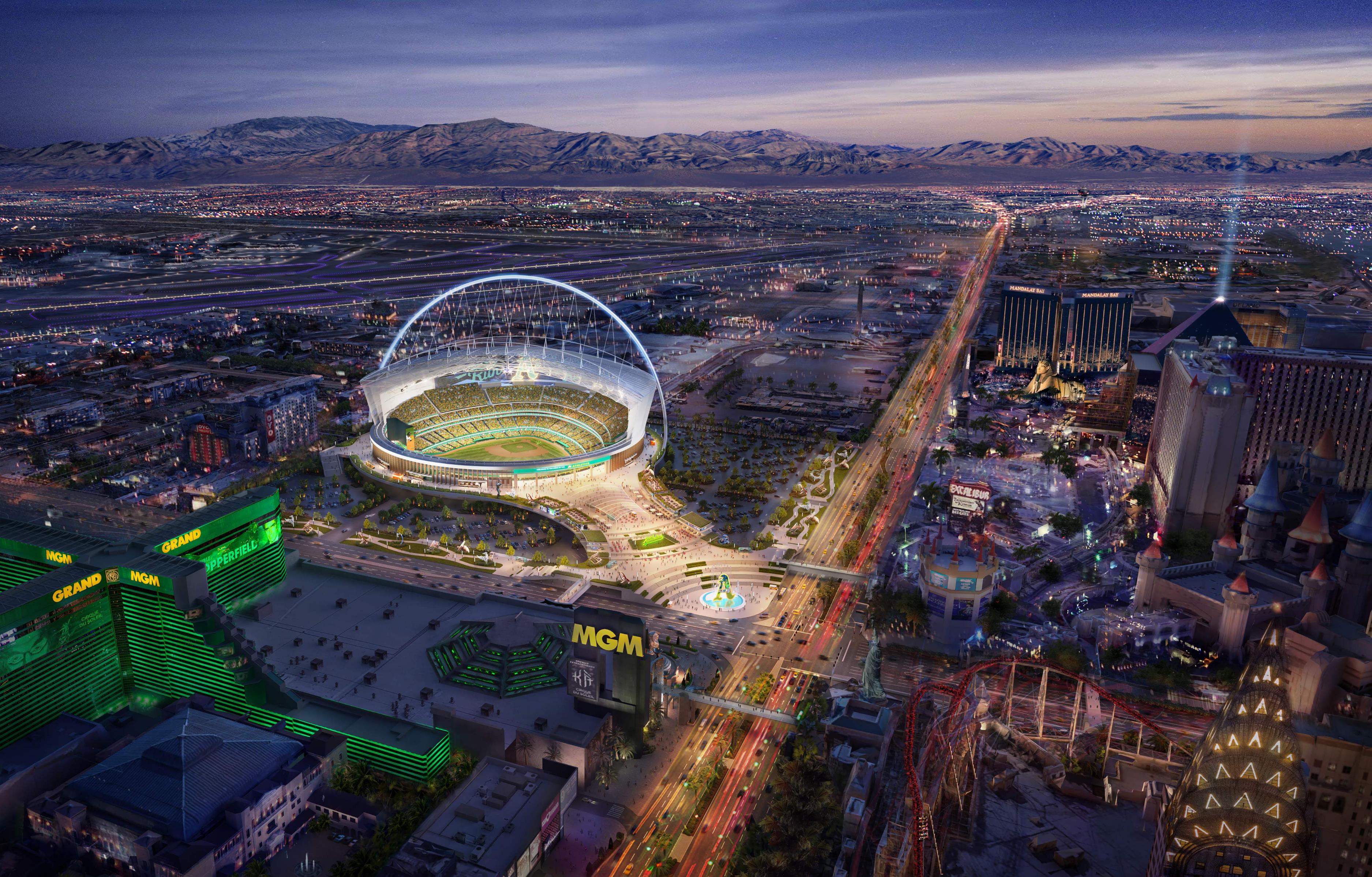 Governor signs public funding bill for new A's ballpark in Las Vegas,  growing global sports destination