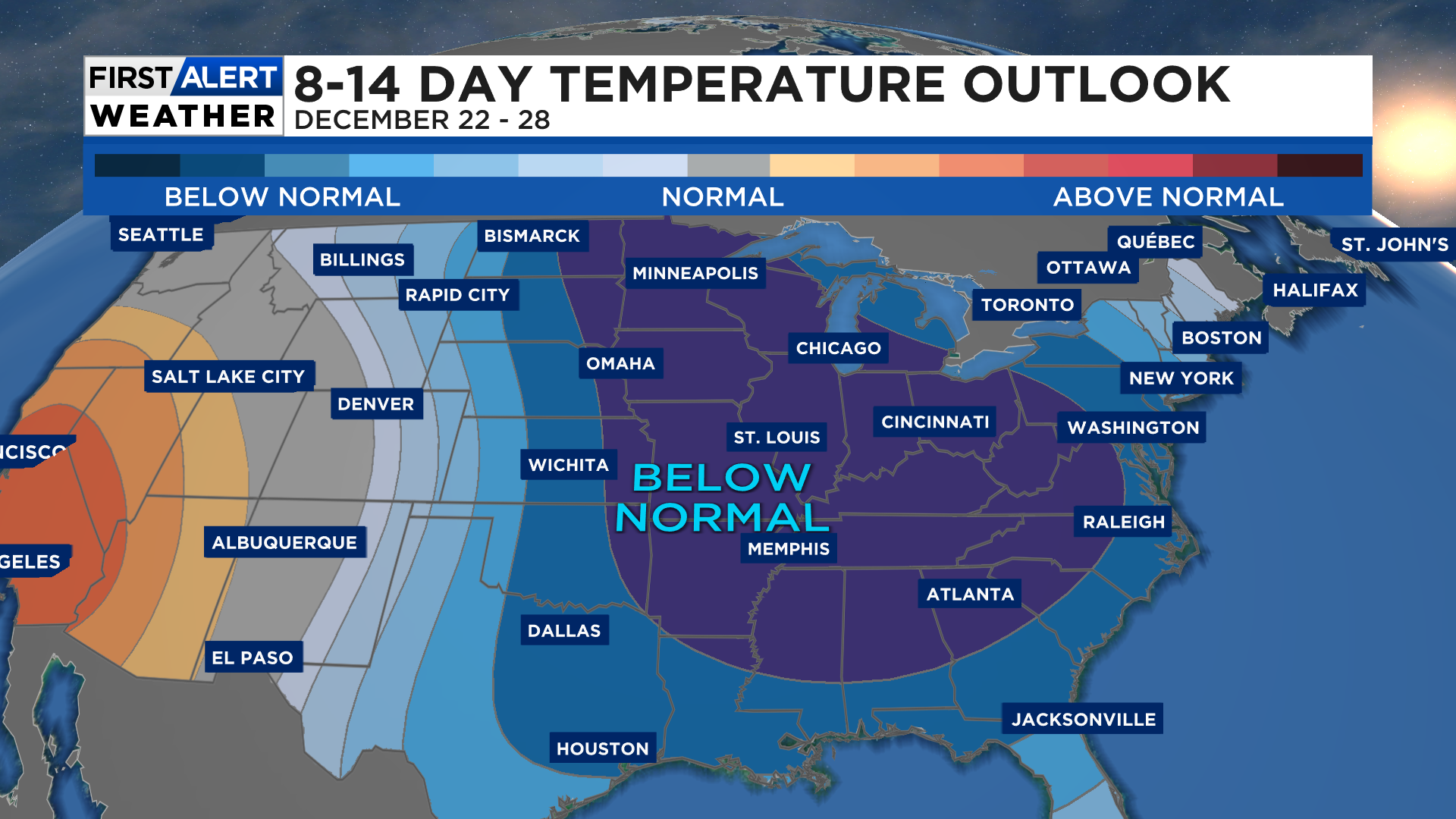Will St. Louis have a white Christmas?