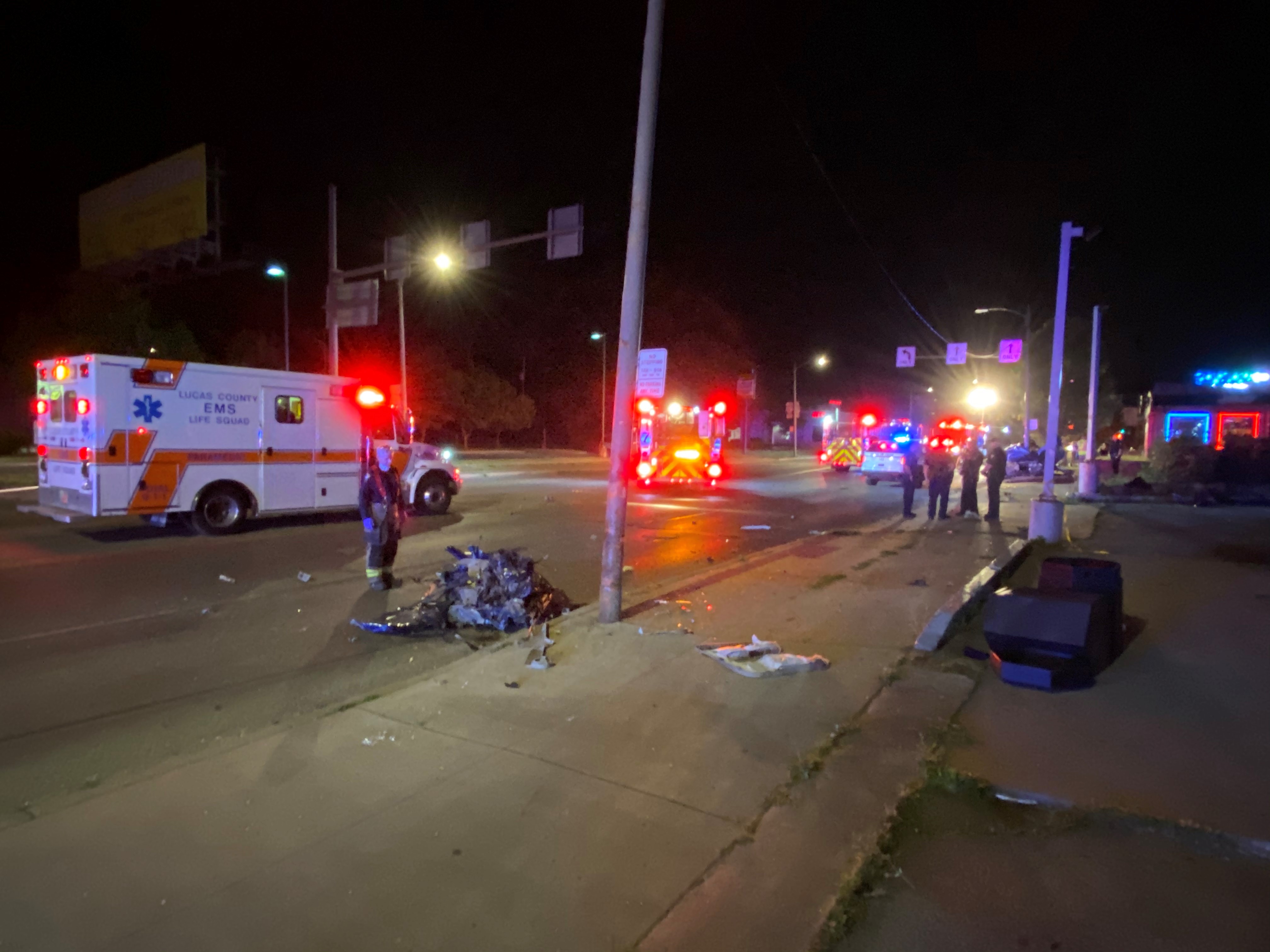 Car Crashes Into Other Vehicle Spins Into Light Pole And Splits During Friday Morning Incident