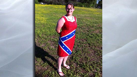 confederate flag prom dress Images of the Confederate flag were removed from the North Carolina state  booth at the Great American State Fair in Washington, D.C., in yet another  controversy to blight the events meant to