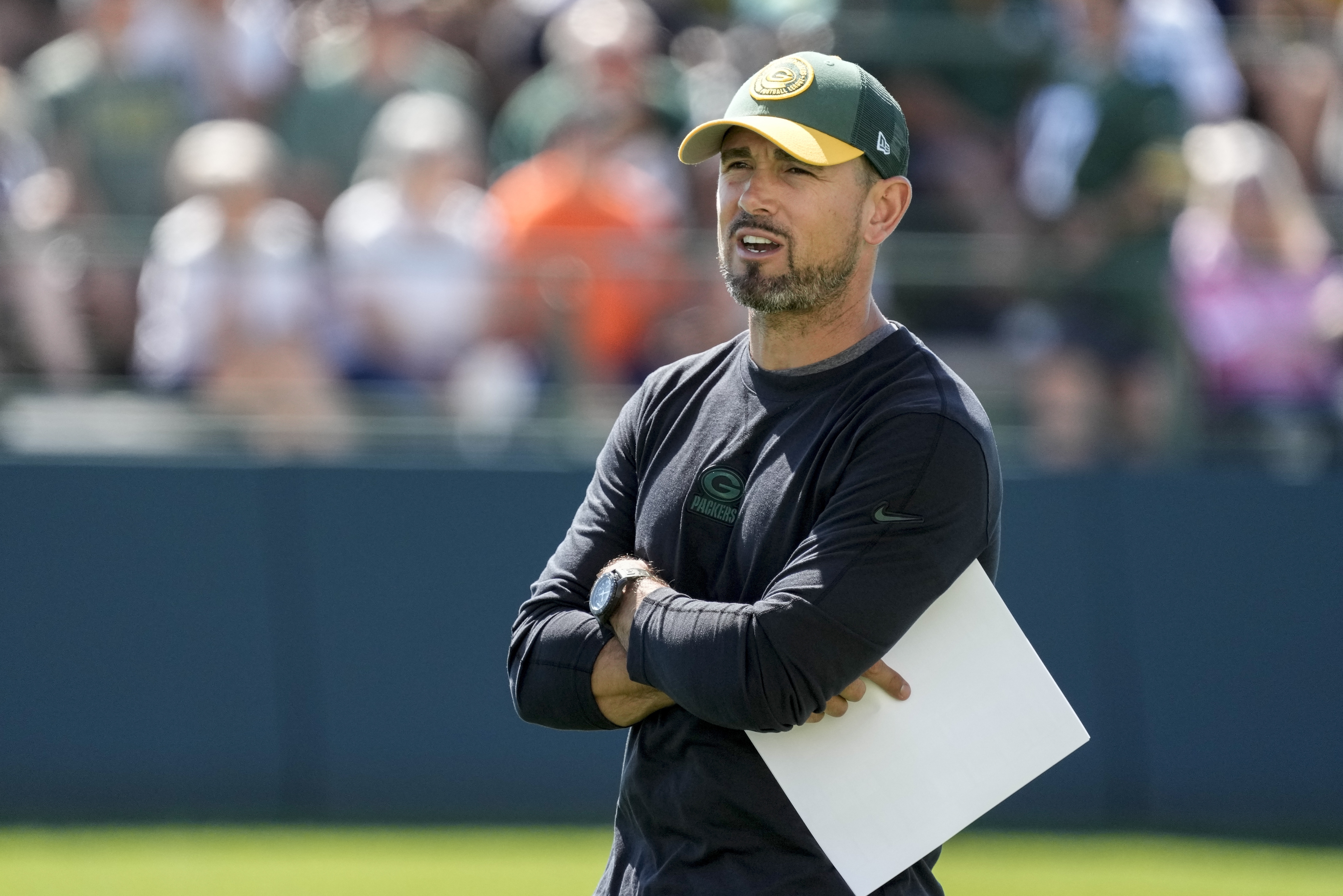 Green Bay Packers' Tyler Goodson during an NFL preseason football