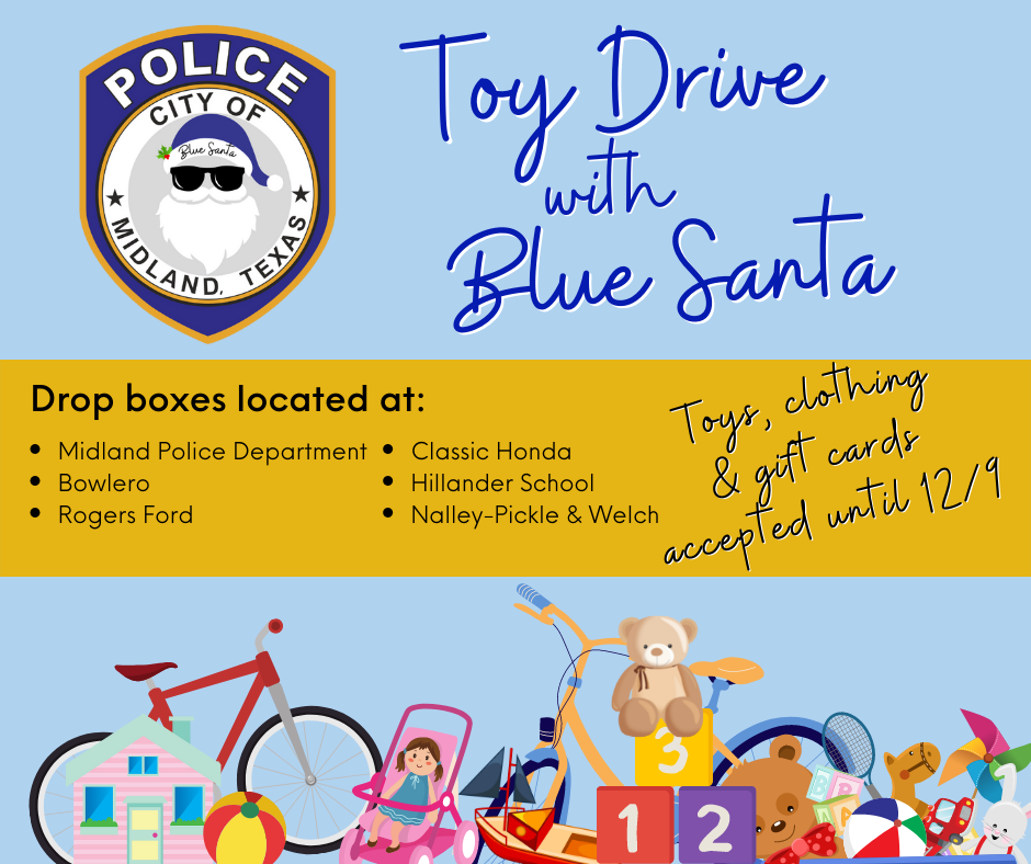 Midland Police Department hosting Blue Santa Toy Drive