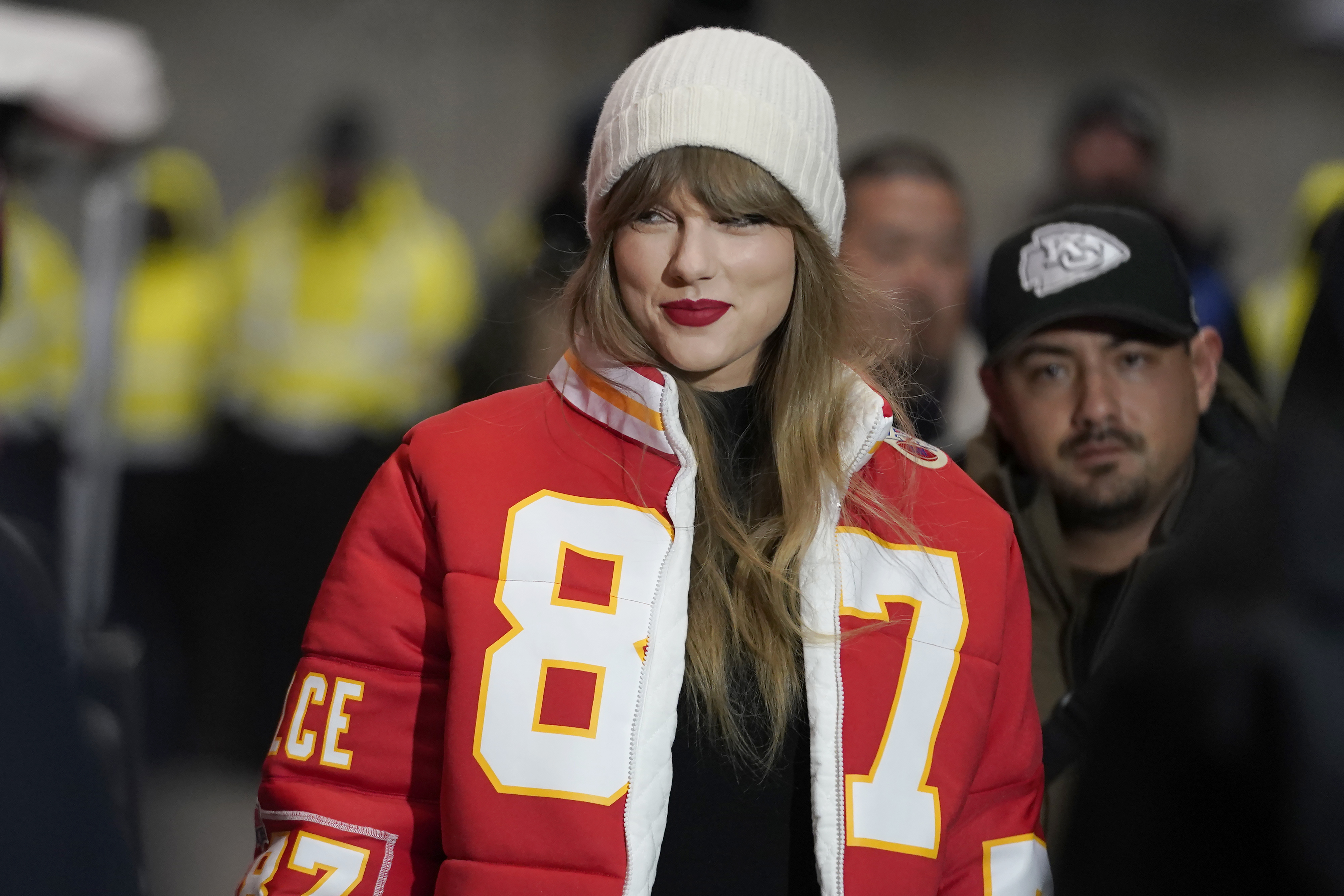 Total pinch me moment': Designer of Taylor Swift's custom Kelce jacket  shows her process