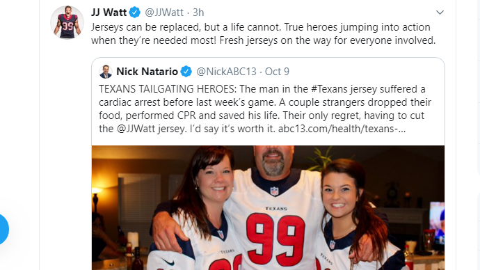 Jj watt outlet t shirt jersey