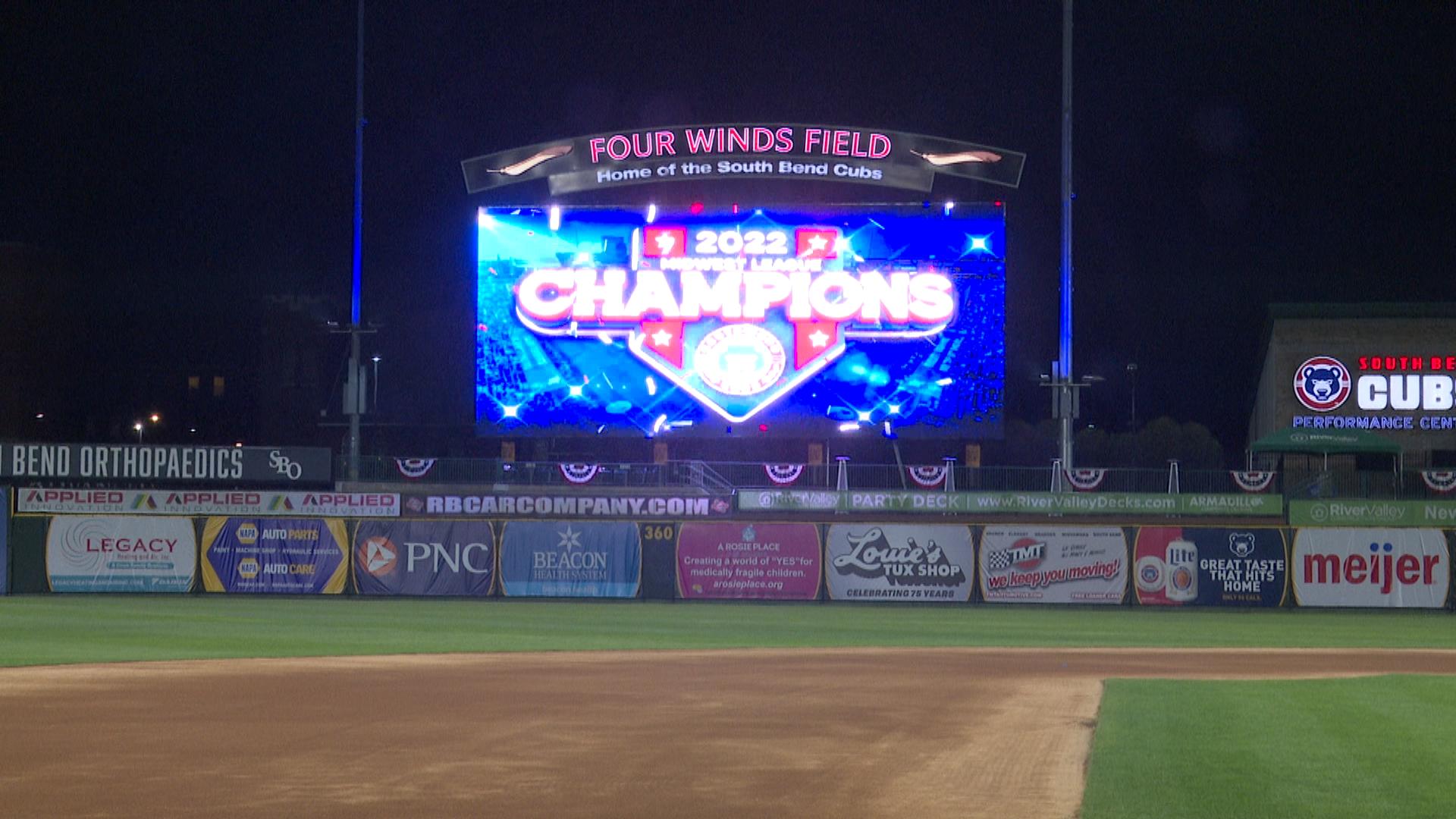 South Bend Cubs baseball home opener at Four Winds Field