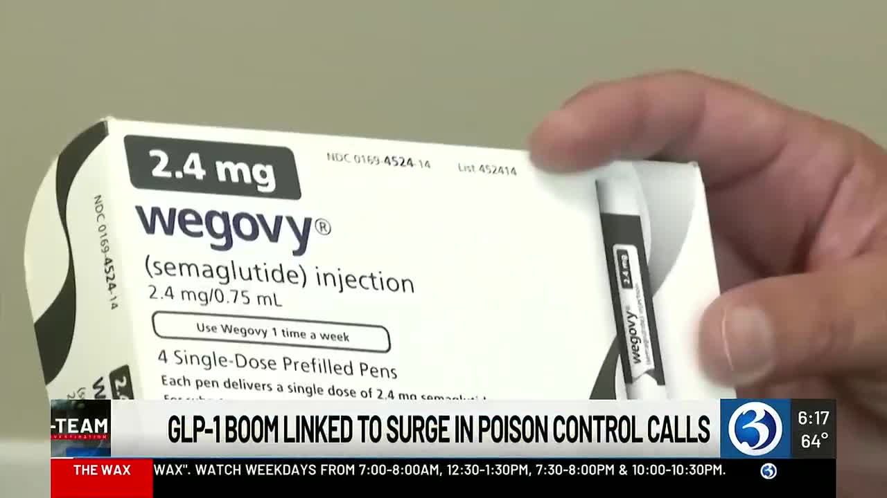 GLP-1 exposure calls to Connecticut Poison Control triple over 2 years