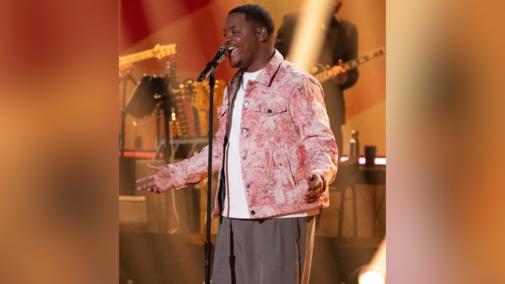 Daniel Stallworth performing on the American Idol stage during Songs of Faith night 2026