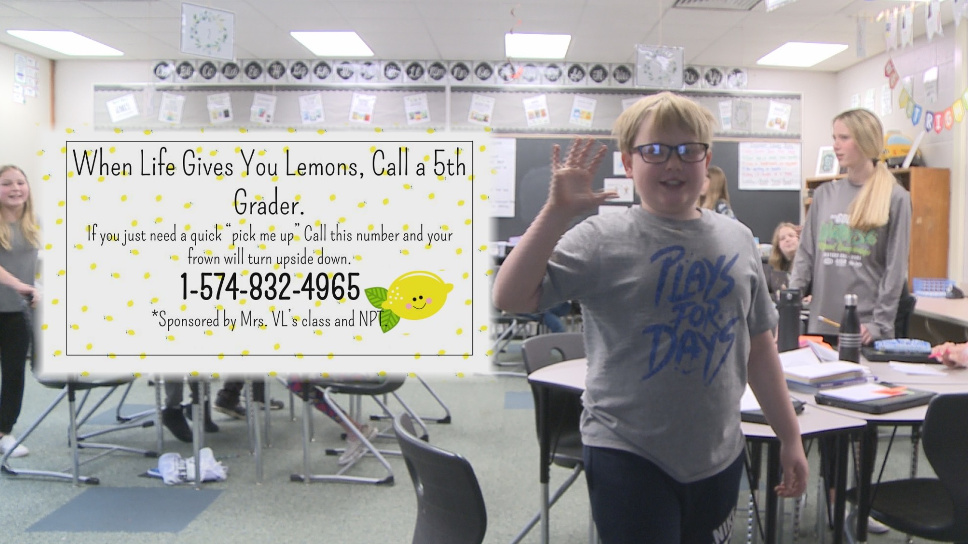 Milford School fifth graders create positive phone line