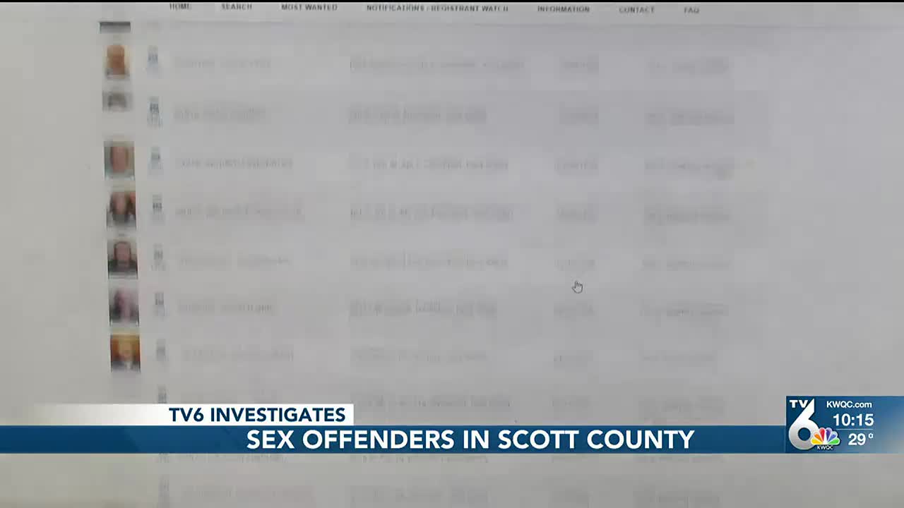 TV6 Investigates: 39 Percent of Scott County’s sex offenders have violated  registry guidelines