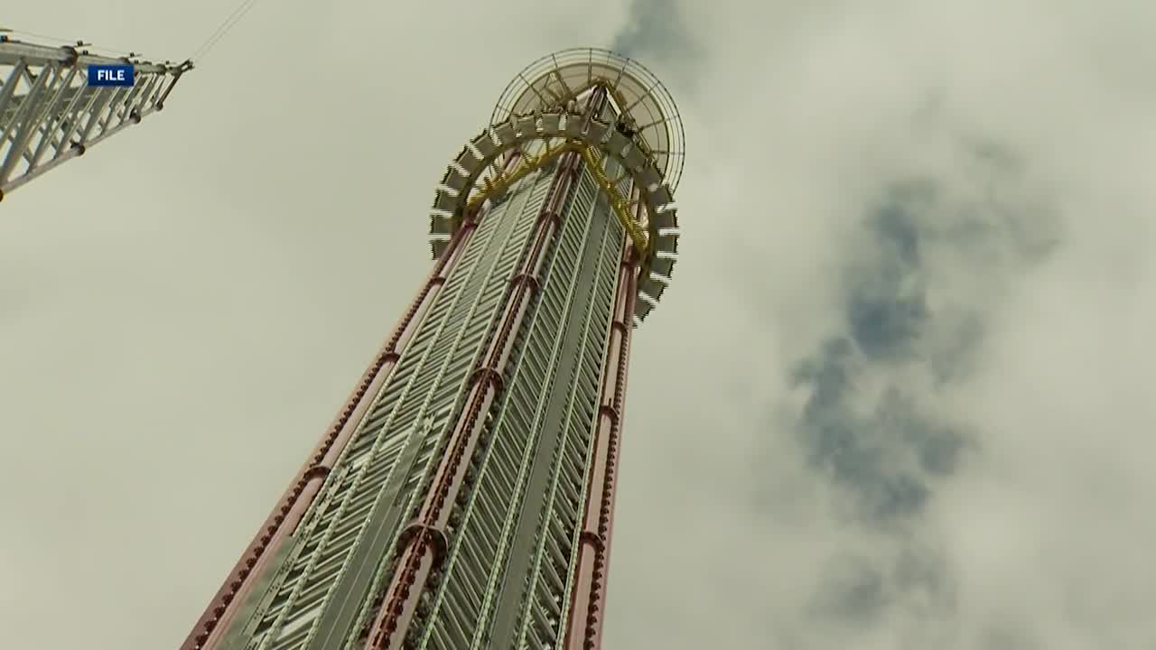 someone falling off a roller coaster