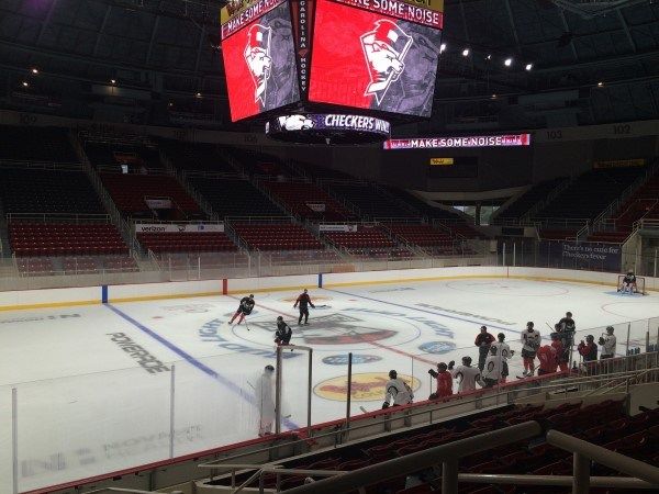 Charlotte Coliseum Scoreboard Falls