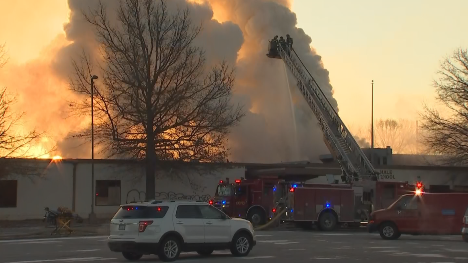 Fire reported at old Smith Hale Middle School