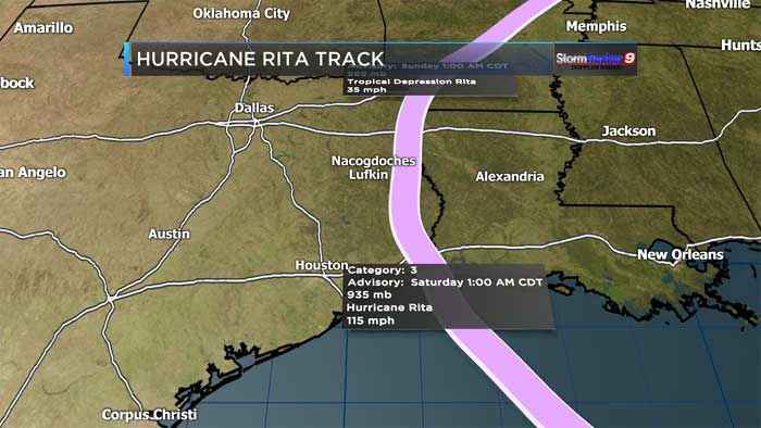 Hurriane Rita Path Hurricane Rita Category