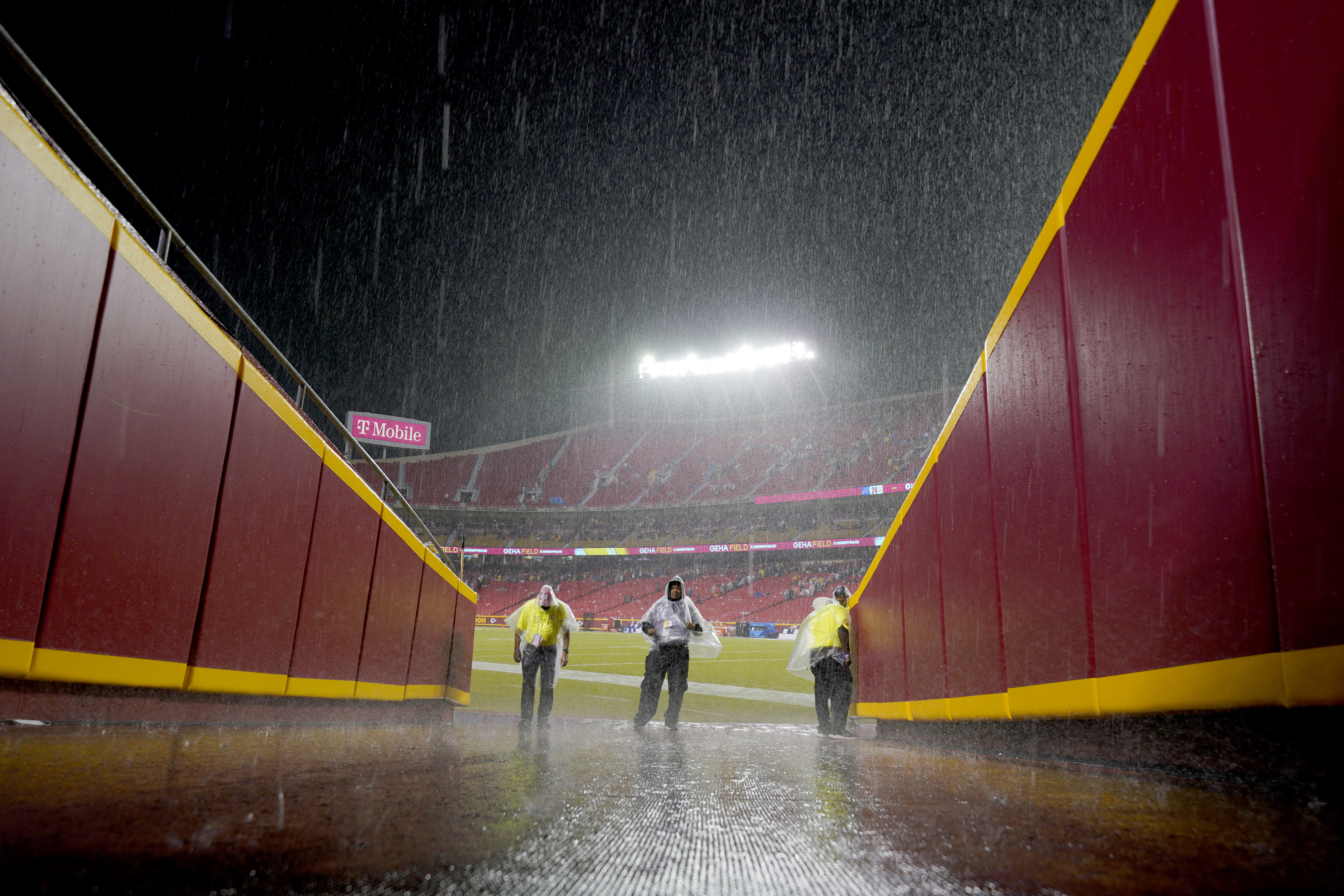 The Latest: Bills-Chiefs return from halftime weather delay