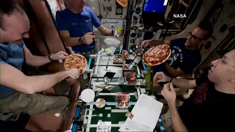 eating international space station