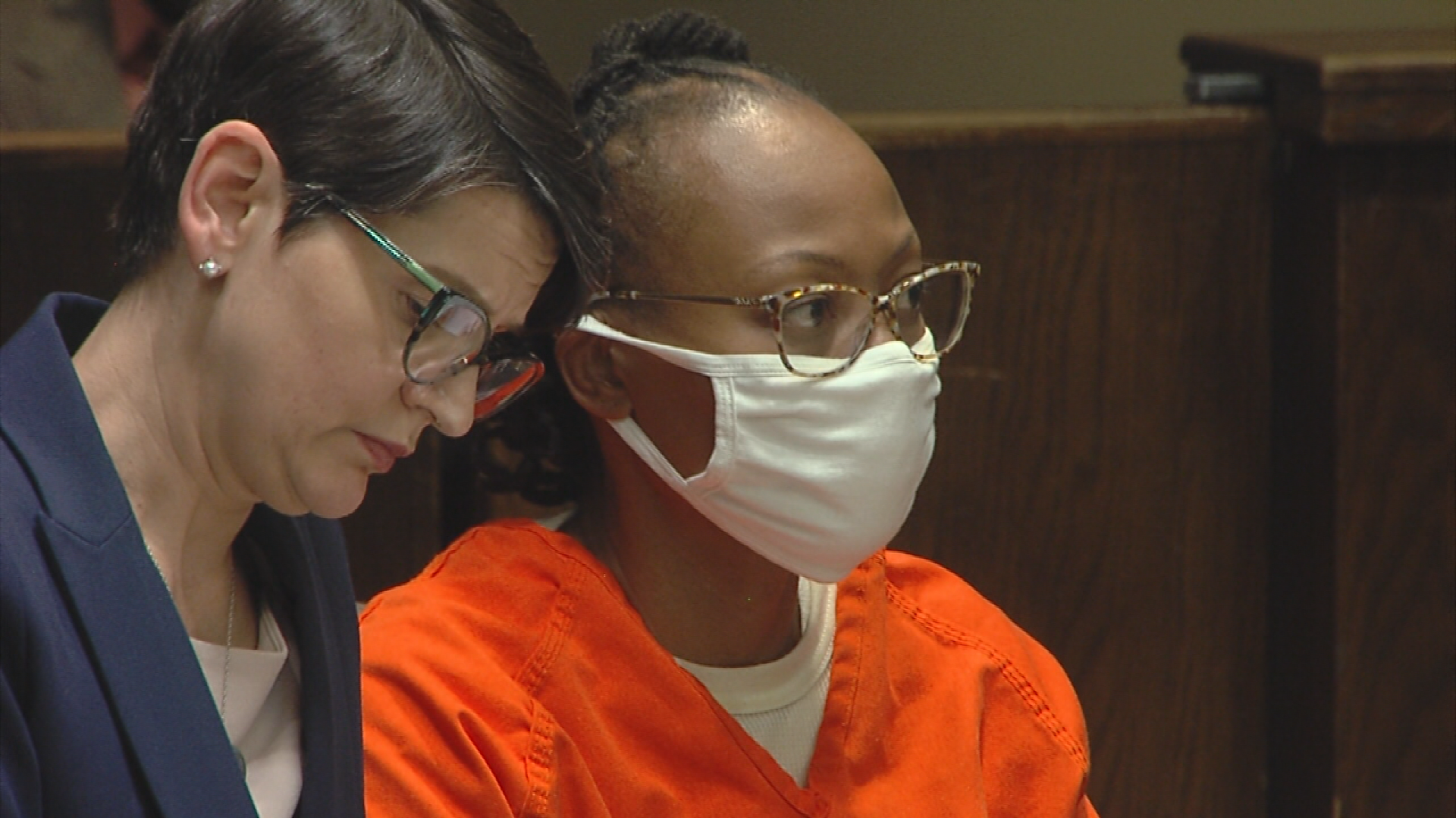 LaToshia Daniels at her sentencing hearing in Shelby County court for the murder of Pastor Brodes Perry