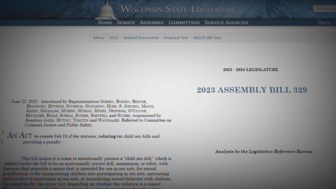 Governor expected to sign bill that criminalizes child-like sex dolls in  Wisconsin