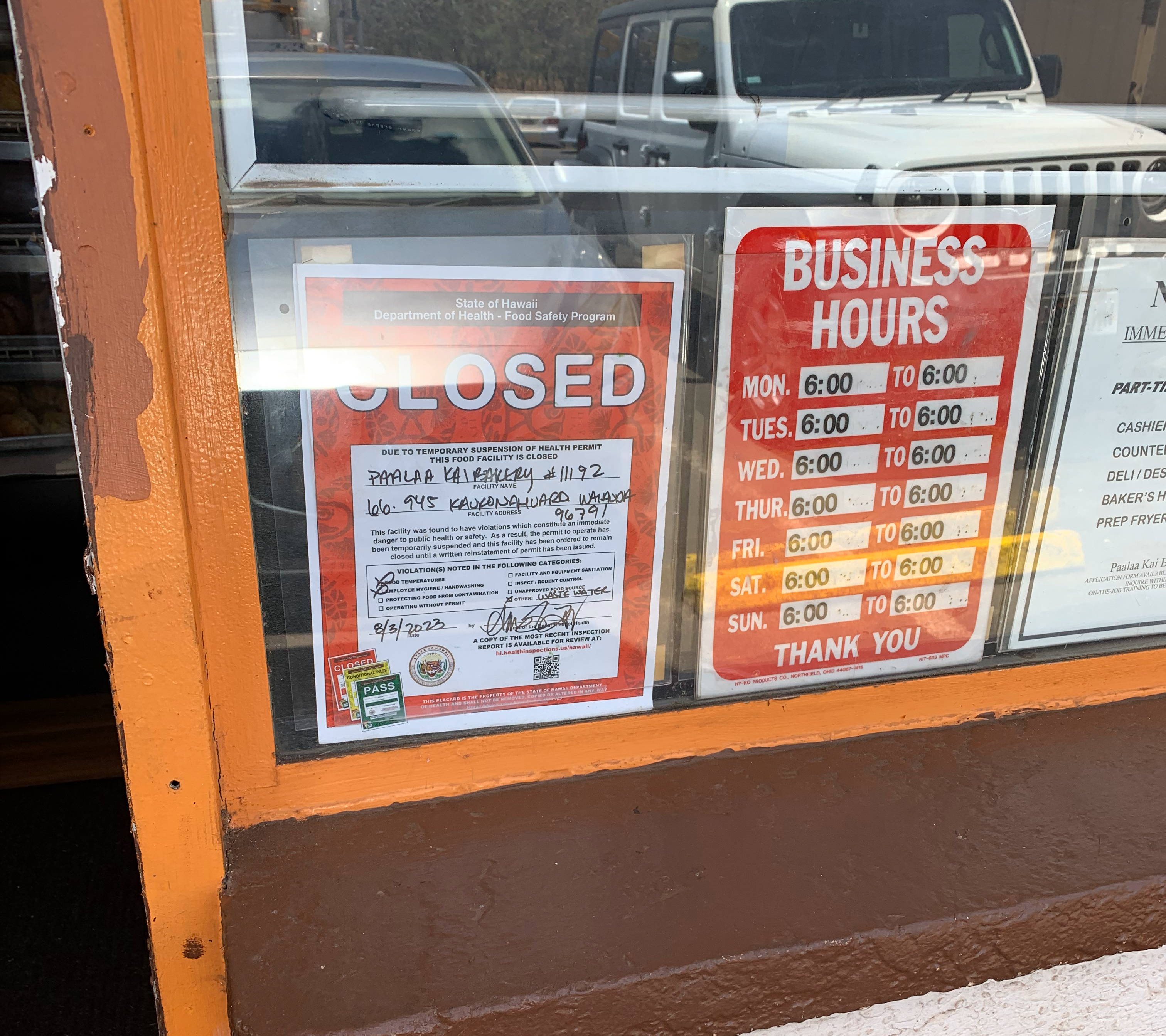 State orders popular bakery in Waialua to shut down due to food