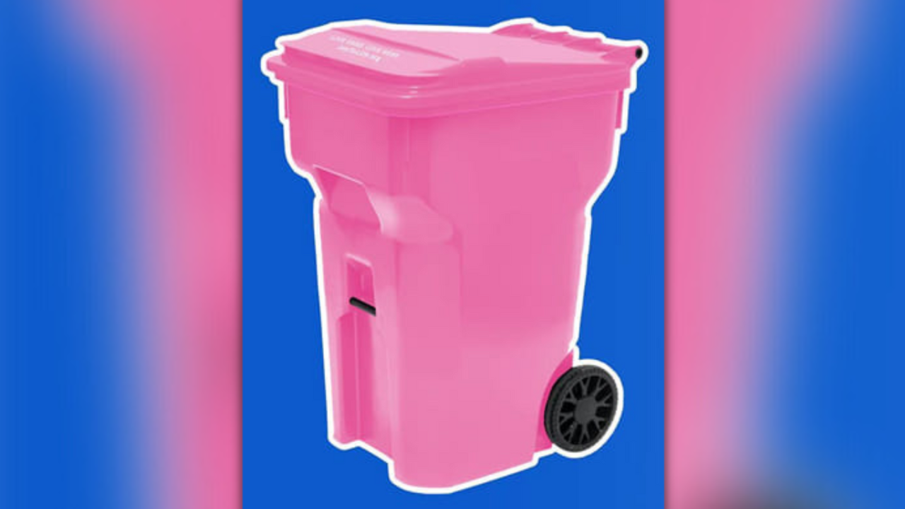 Pink Tall Trash Can - Gil & Roy Props