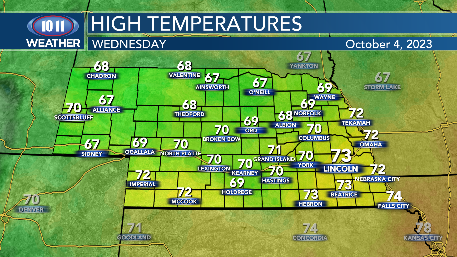 Wednesday Forecast Cooler and quieter weather returns