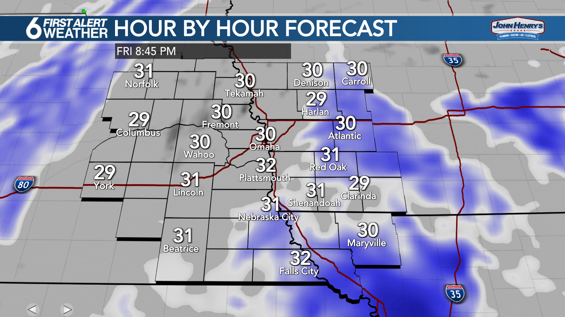 Emily s Thursday night forecast