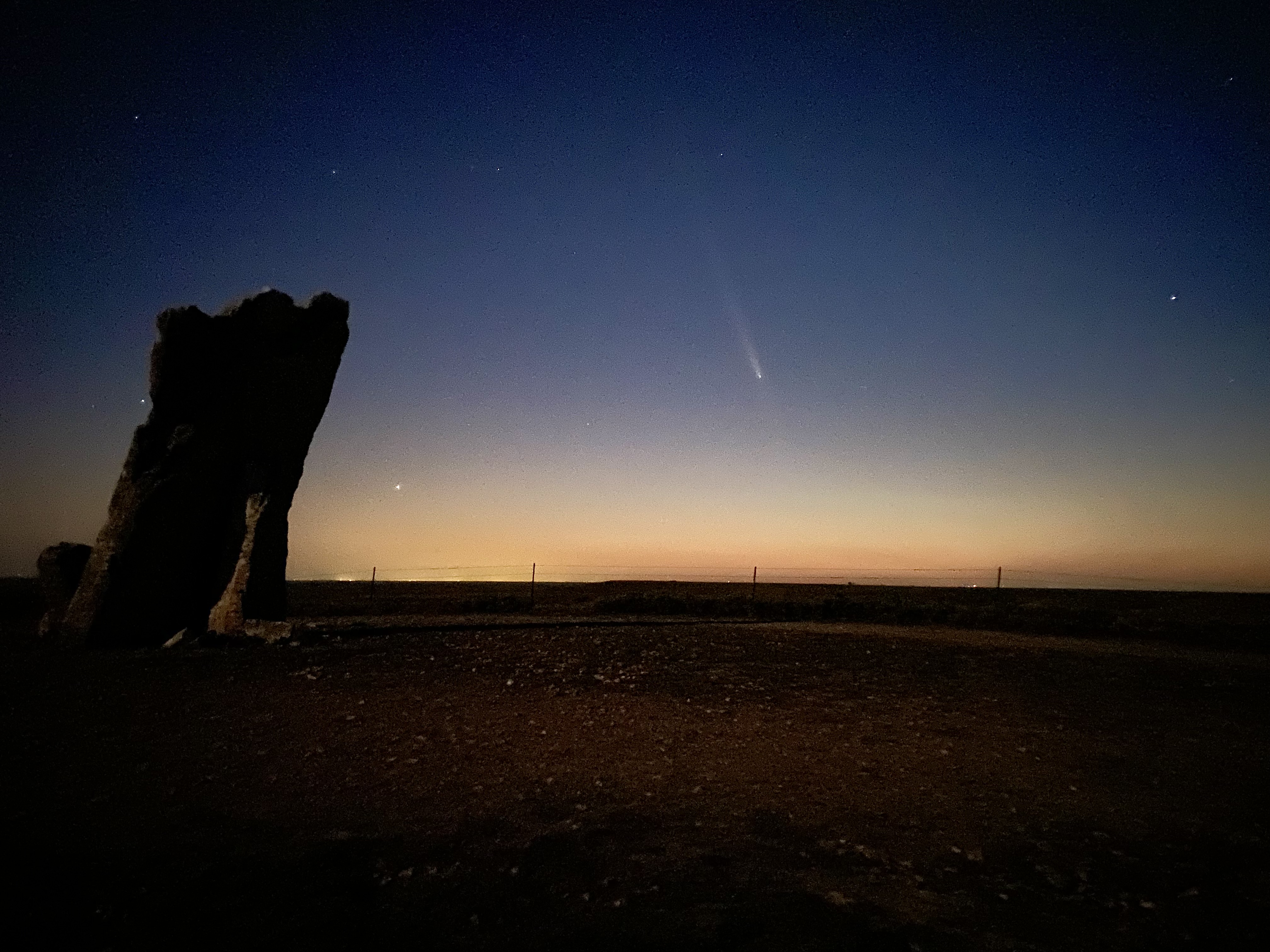 Rare comet brightens night October skies