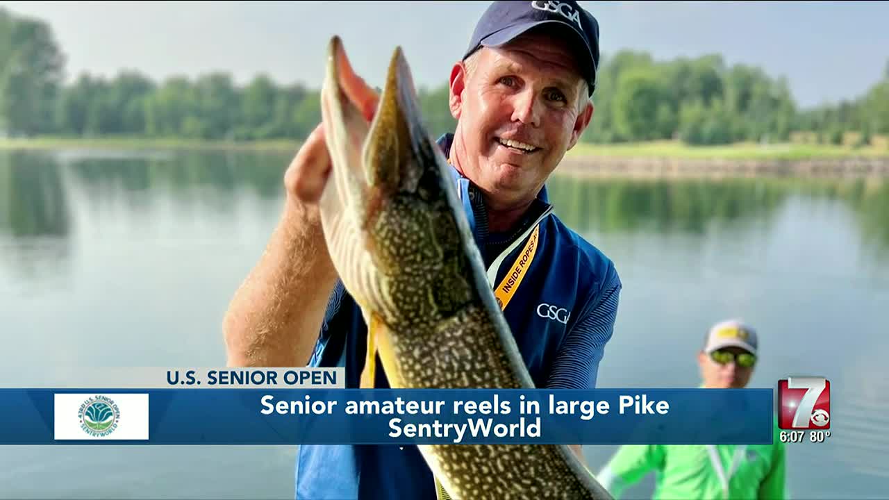 Amateur golfer reels in large Northern Pike from SentryWorld pond