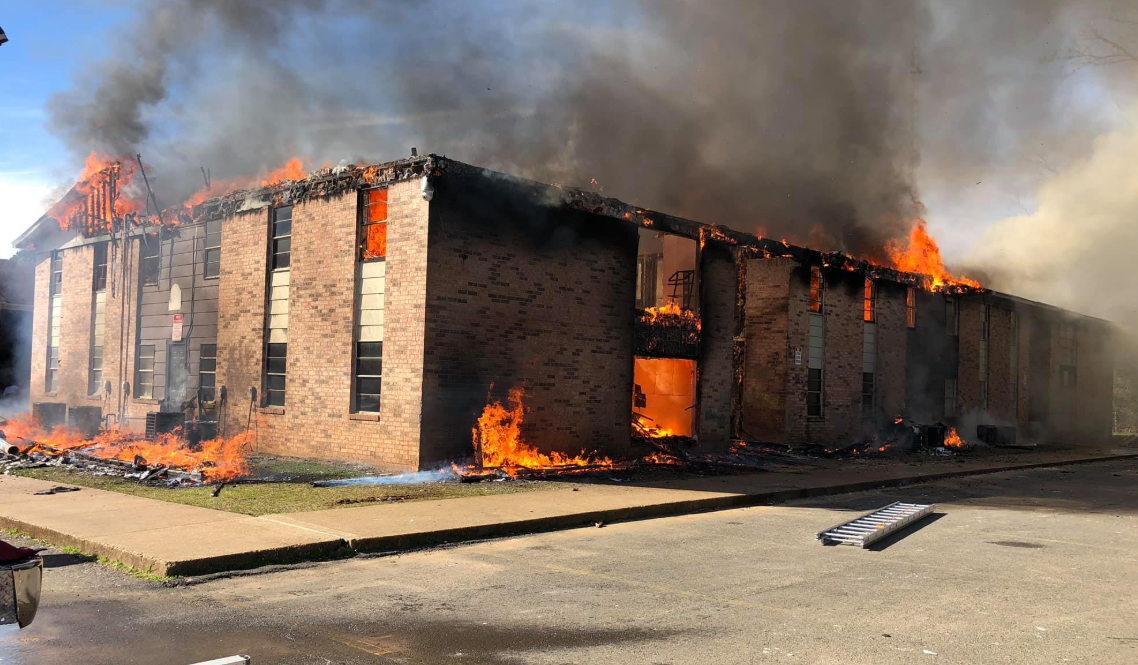 Blaze Destroys Building At Louisiana Apartment Complex