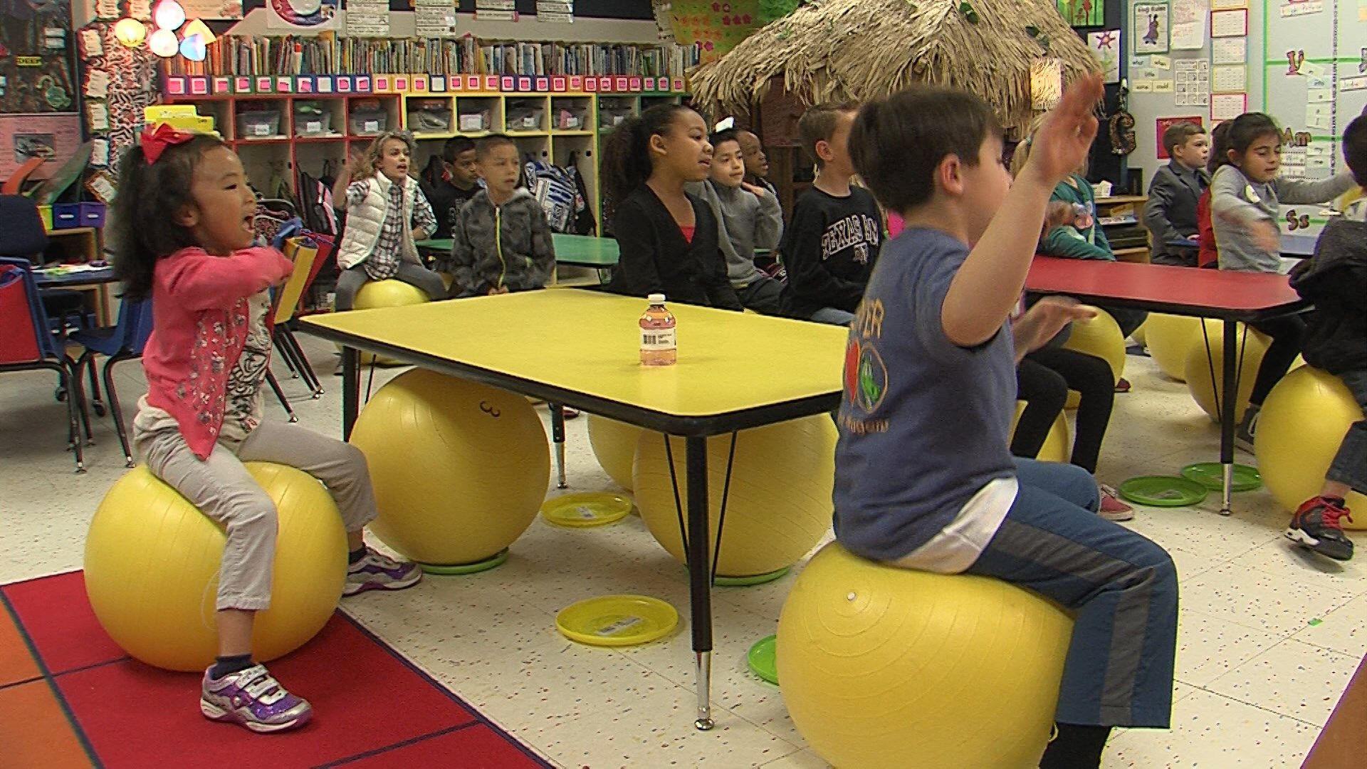 Ball chairs for online classroom