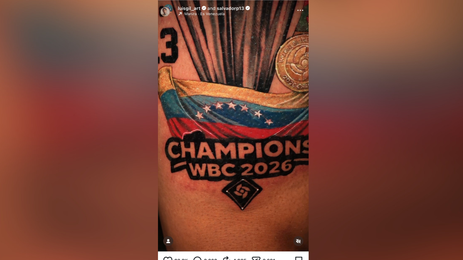 Salvador Perez celebrates World Baseball Classic championship with