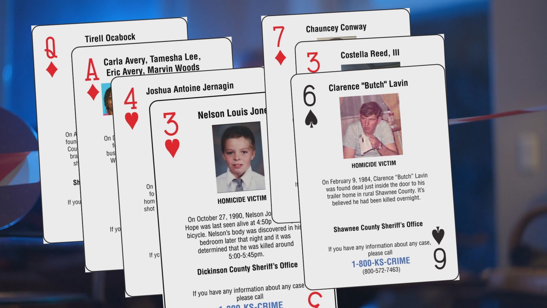 Kansas Department of Corrections making cold case playing cards