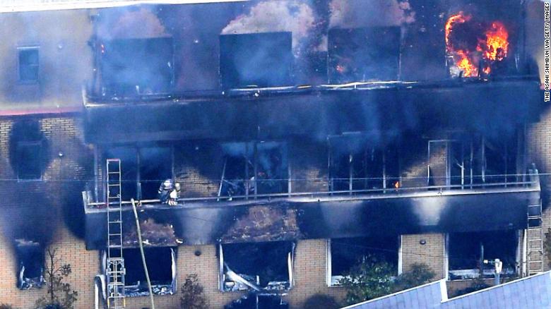 25 dead in suspected arson attack on Japanese animation studio