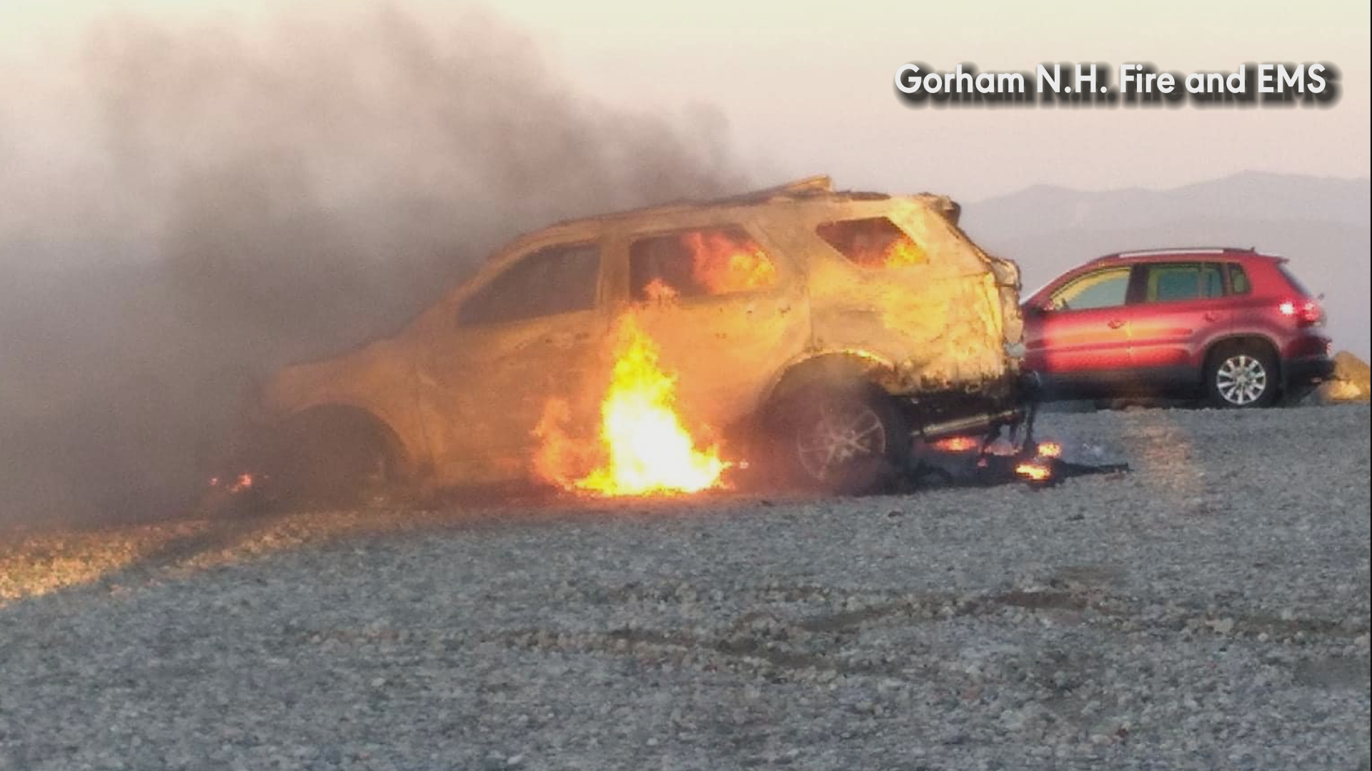 Cars catch fire on top of Mount Washington