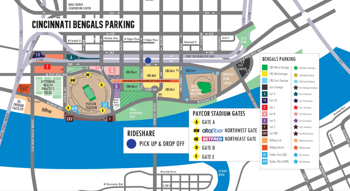 PARKING: Cincinnati Bengals vs. Houston Texans Tickets Sun, Nov 12, 2023  1:00 pm at Paycor Stadium Parking Lots in Cincinnati, OH