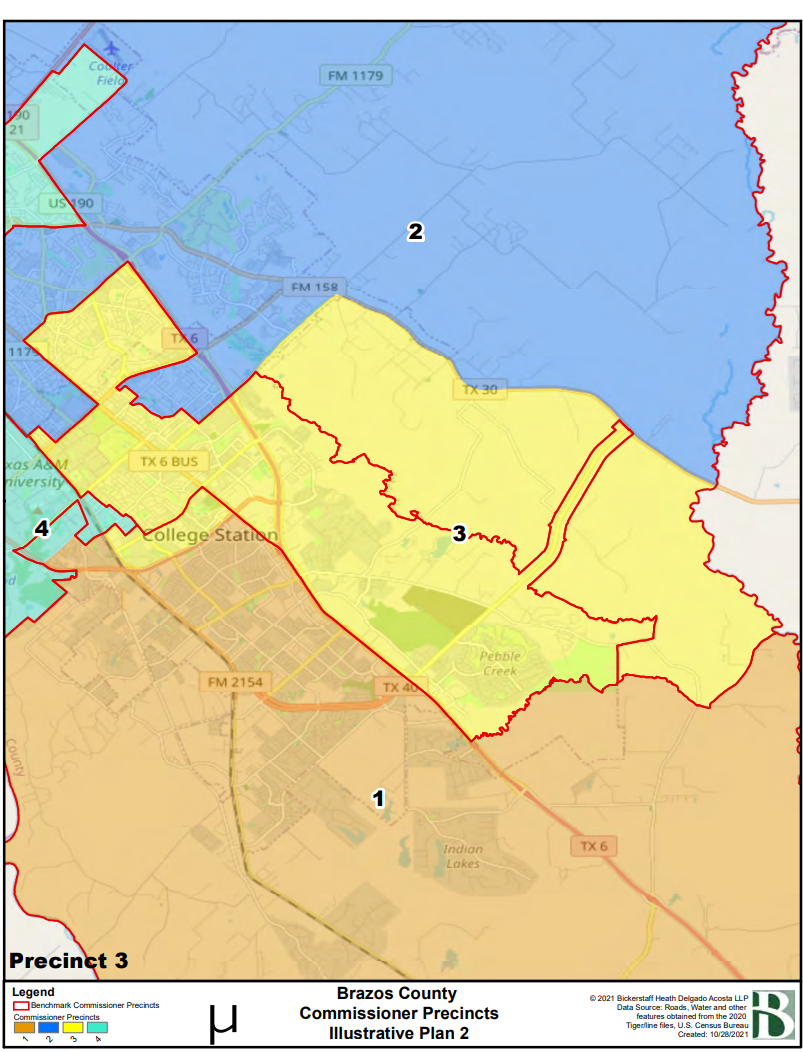 Brazos County Precinct Map Brazos County Commissioners Adopt New Redistricting Plan