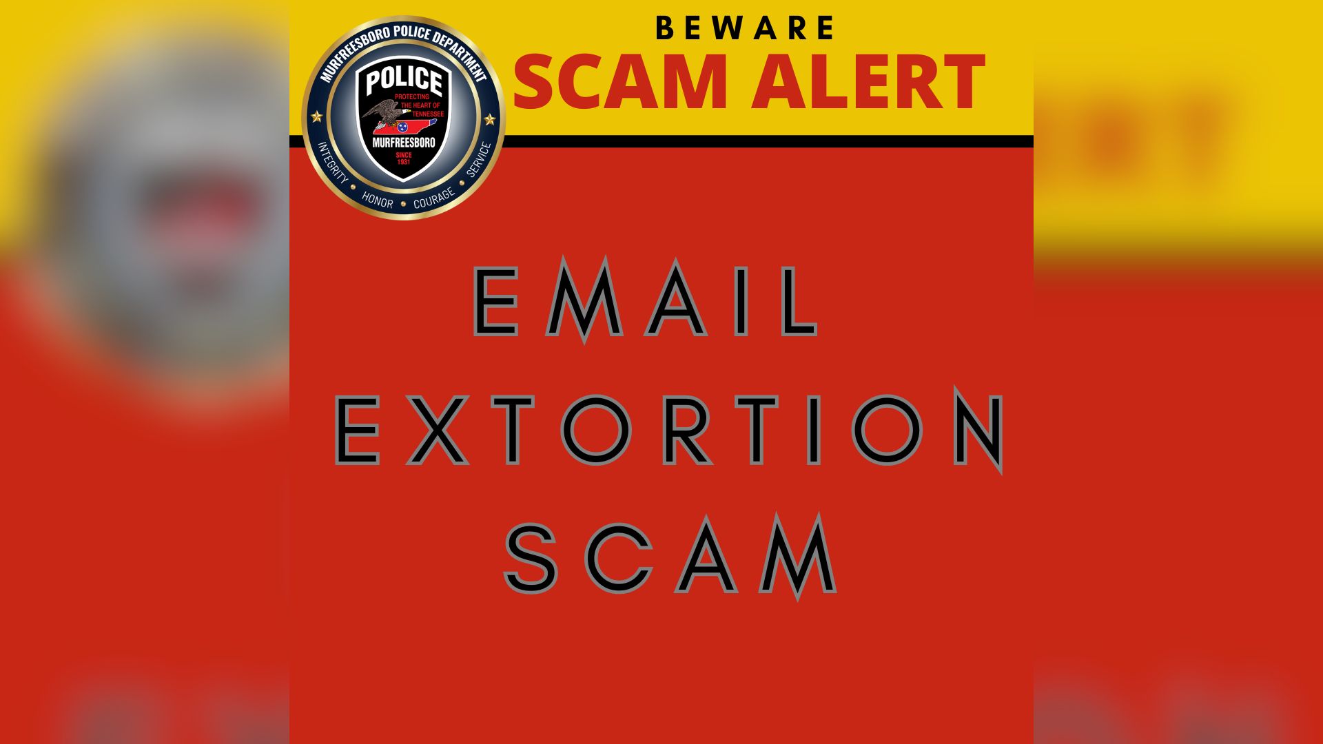 Murfreesboro police warn of email extortion scam