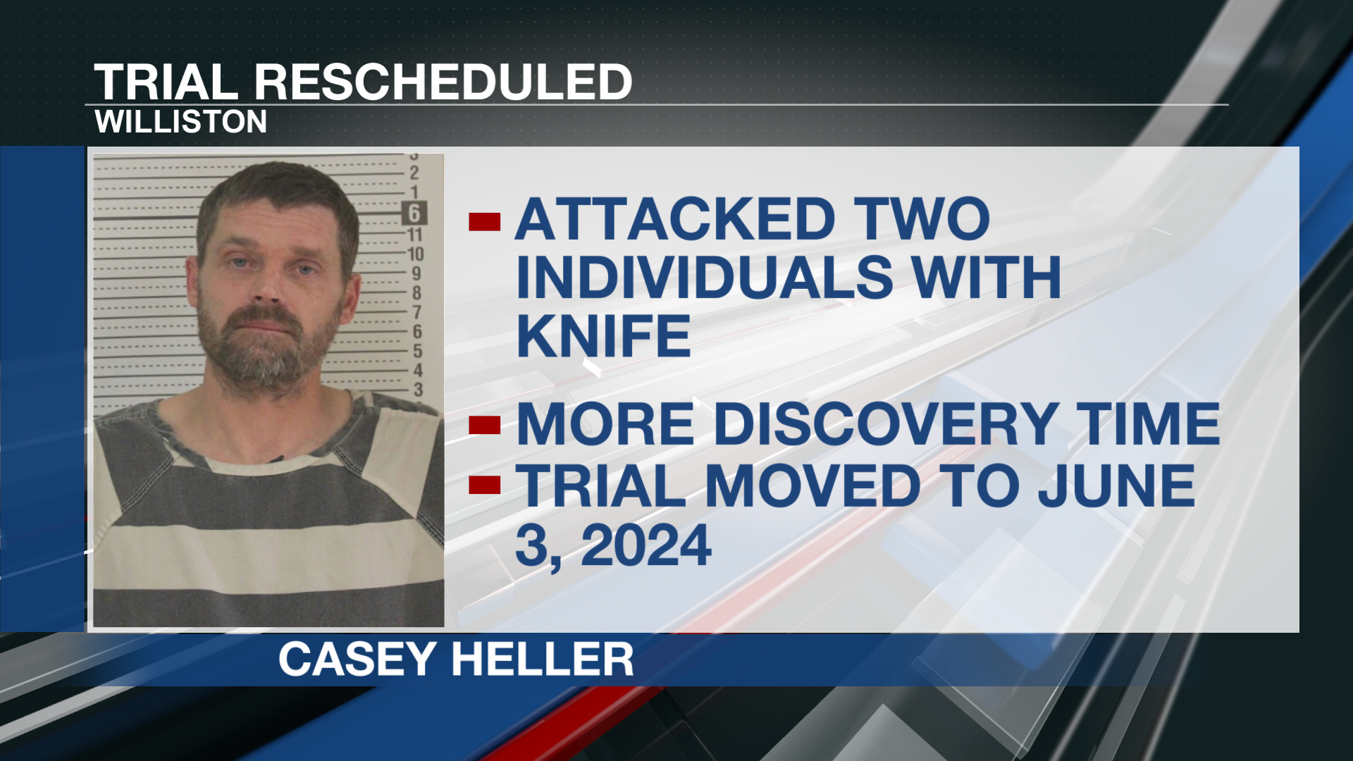 Trial for Williston man charged with attempted murder moved to 2024