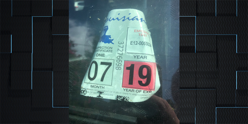 State Use Tape To Reattach Inspection Stickers State Use Tape To Reattach Inspection Stickers