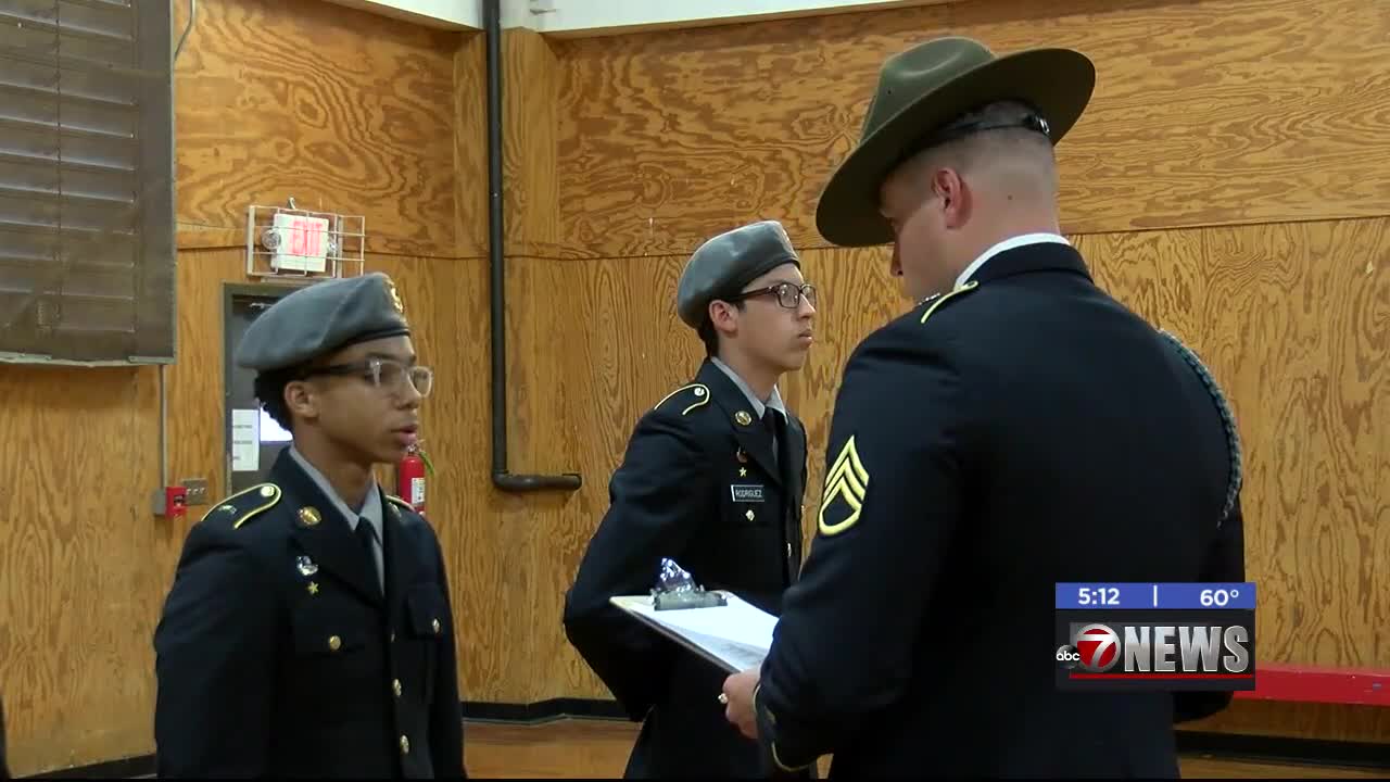 Drill Sergeants Evaluate Eisenhower High School Jrotc