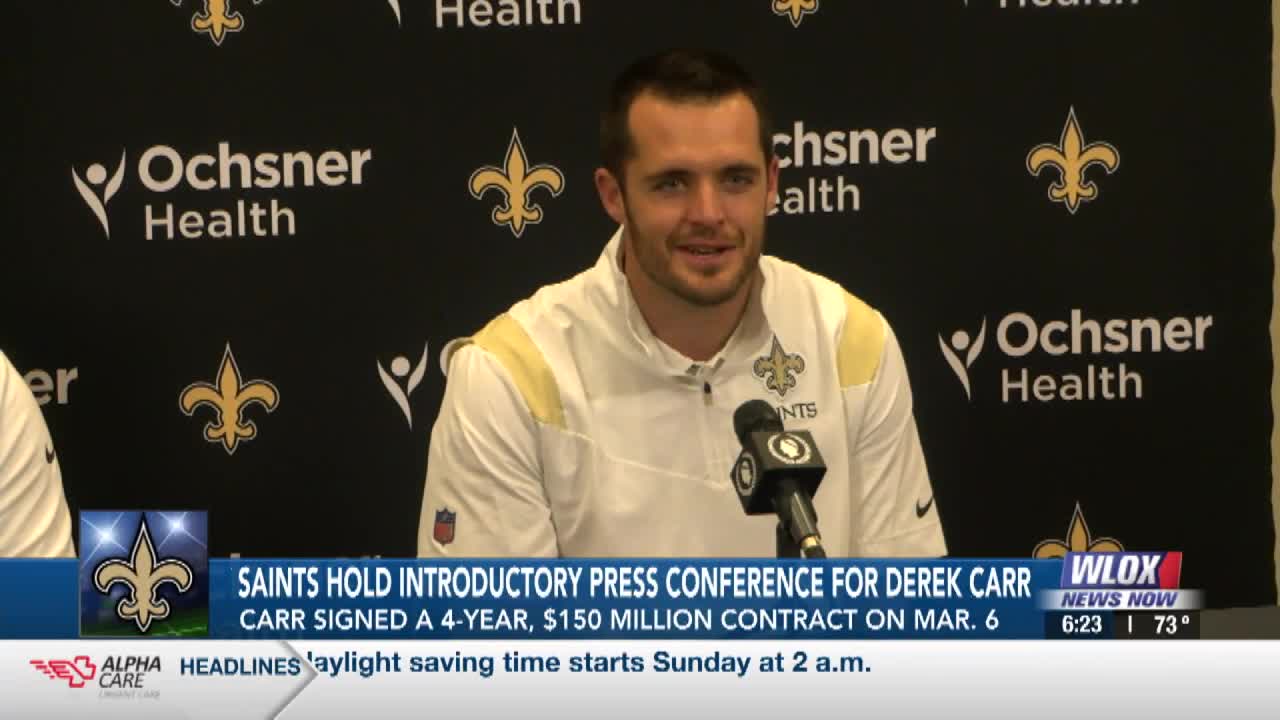 Derek Carr speaks on his decision to join the Saints