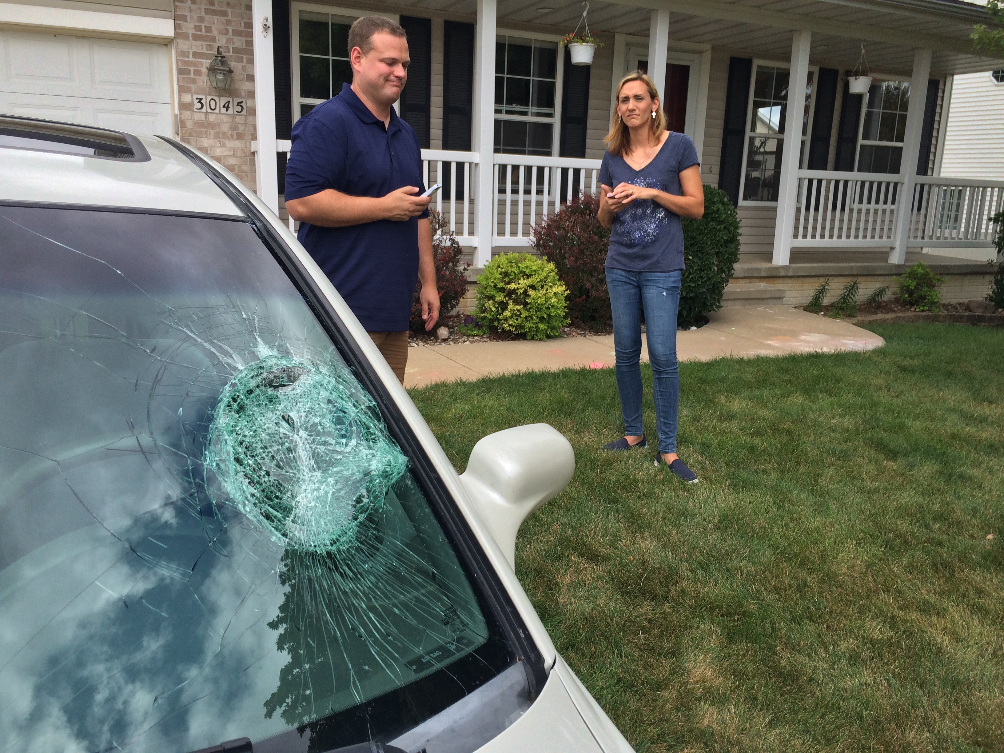 Water bottle thrown at moving car causes damage on HWY 98