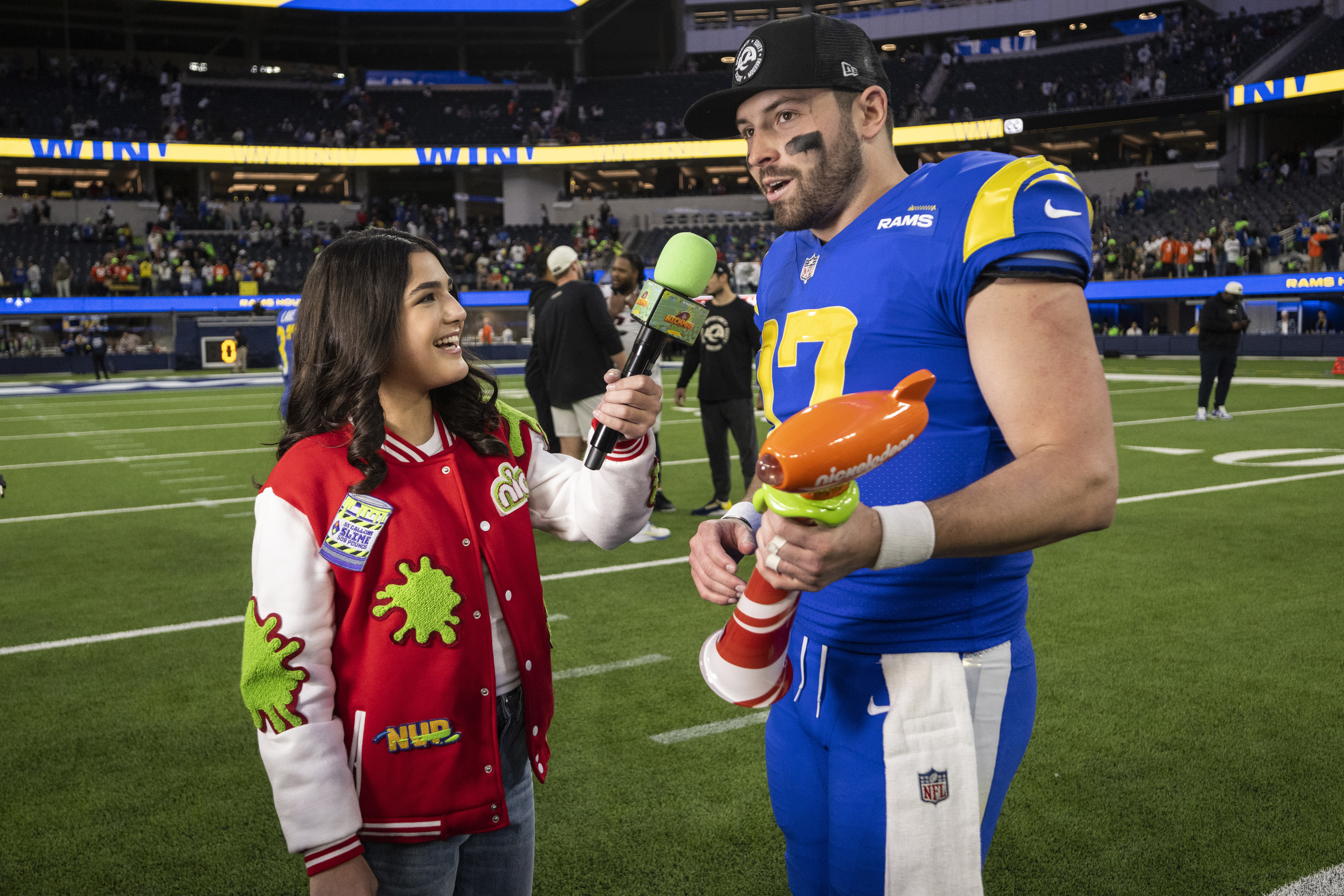 SpongeBob, slime and … Russell Wilson. Nickelodeon's circle grows