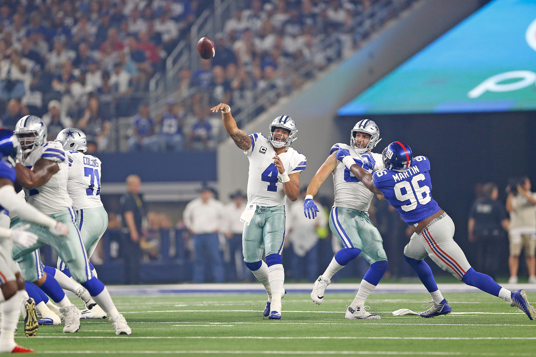 Prescott has 2 TD passes, Cowboys top banged-up Titans 27-13, WJHL