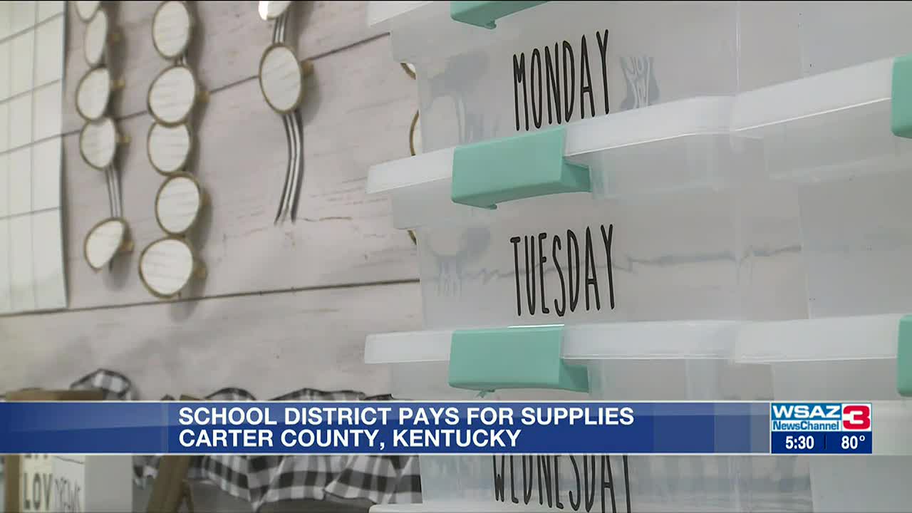 School district pays for student's school supplies