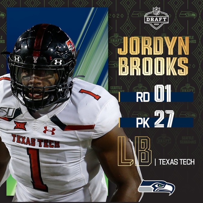 Seattle Seahawks reach, select Jordyn Brooks in the 2020 NFL Draft