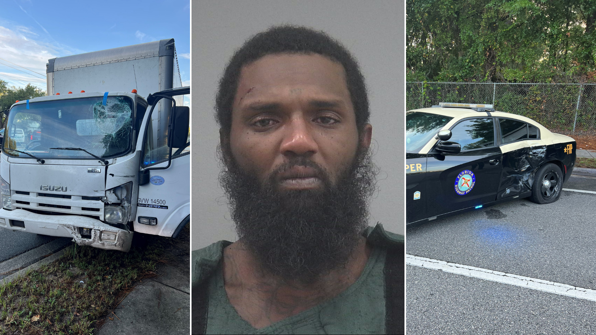 WATCH: Carjacker crashes into troopers, deputies during box truck