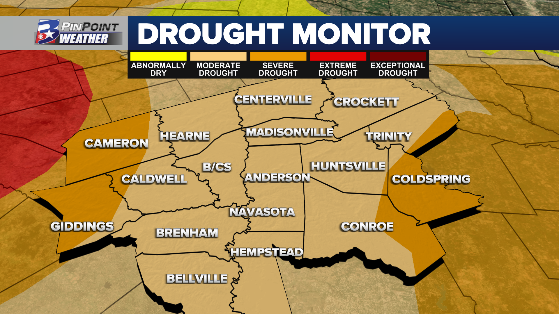 Officially official Drought has returned to the Brazos Valley