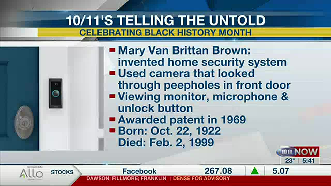 marie van brittan brown home security