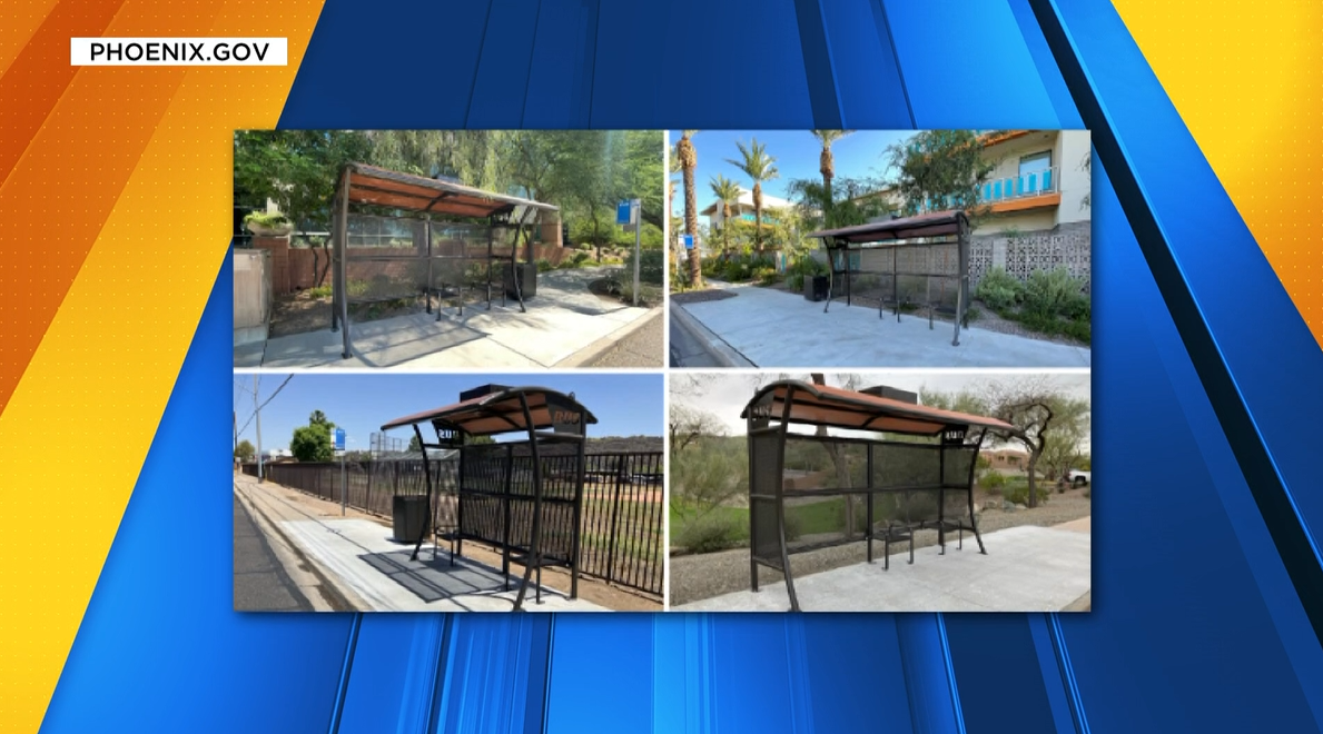 City of Phoenix adds new shade structures for bus stops